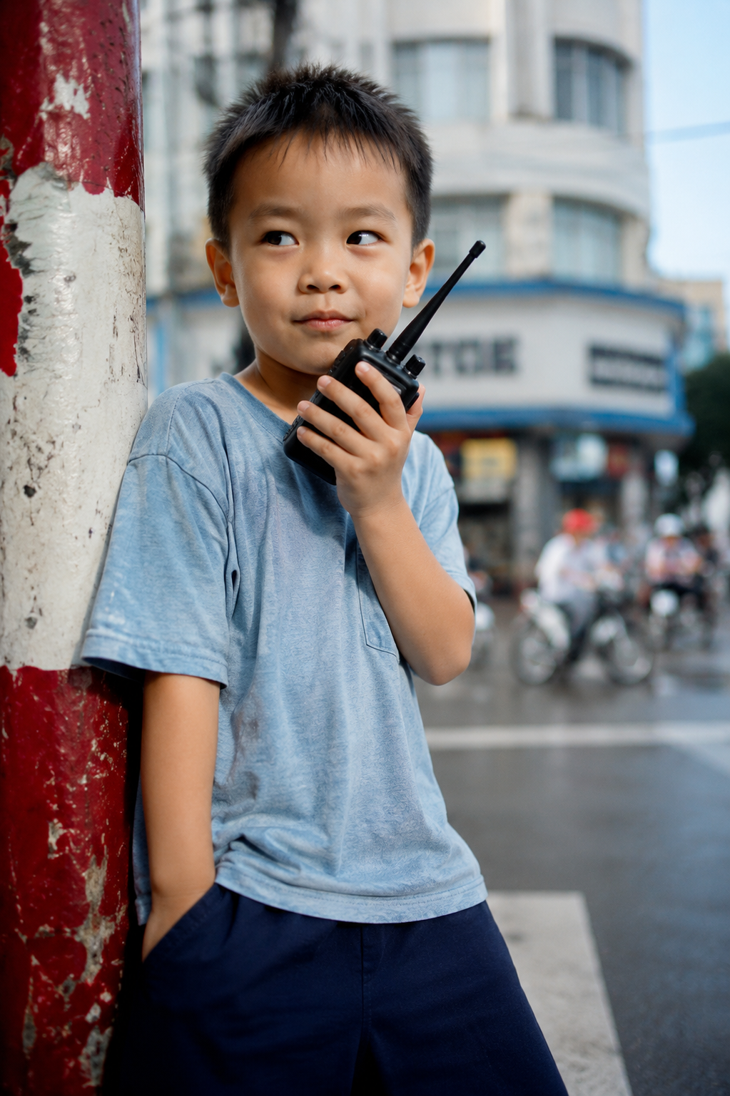 A Boy with a Walkie